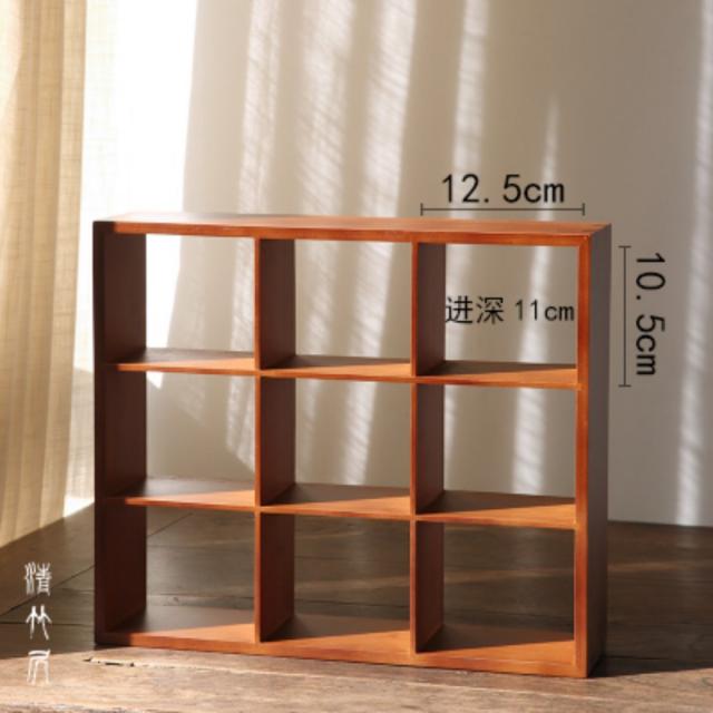 격자 선반 수납 다기 전시 찻잔 원목 차 홈카페장 홈카페 커피장 찻장 진열장, 9칸