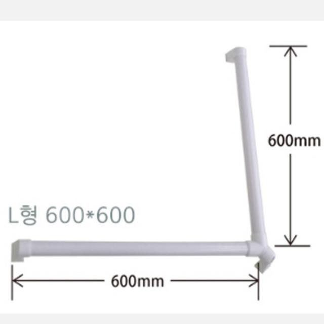 재활 병원 양로원 안전 보조 손잡이 L형 600x600mm/피벗힌지/오도시/현관정/연결철물/창문수대/도어고정/, 1