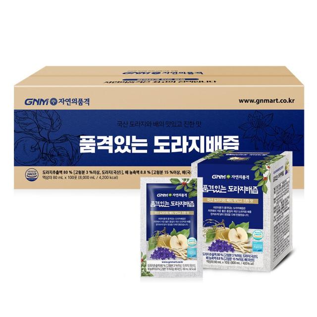 GNM자연의품격 품격있는 도라지배즙, 80ml, 100포