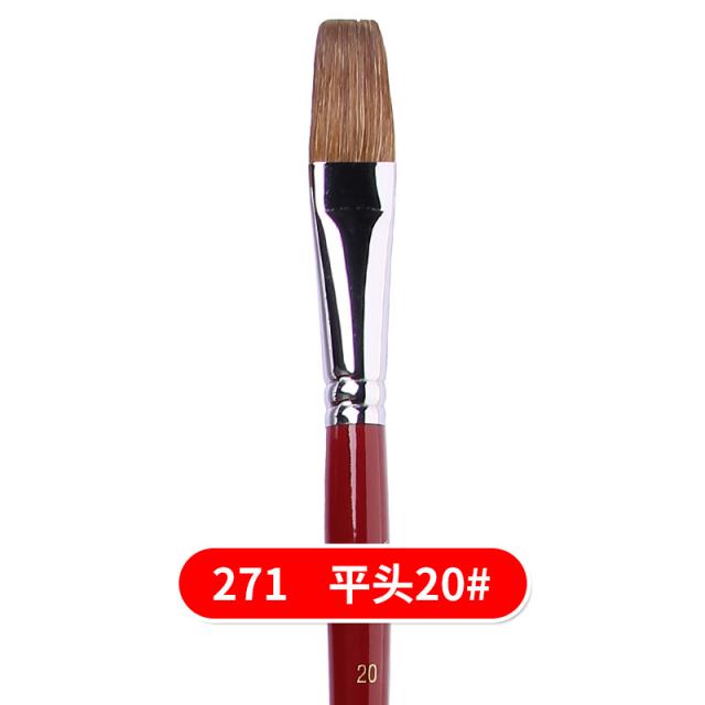 벚꽃 수채꽃 화필 둥근코 상고머리 말털 외가닥 물분필 꺾자 펜색채 안료 펜초보자 페인팅 미술 전용 색깔 색연필 전업 학생용, 271 상고머리 20