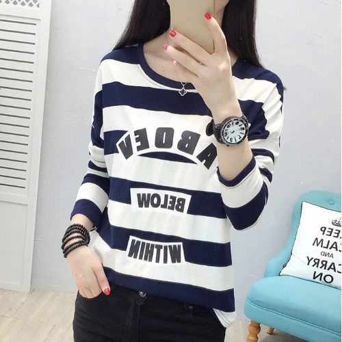 마마퀸 여성빅사이즈 빅스트라이프 영문프린팅 라운드넥 티셔츠 9M0905002 빅사이즈티셔츠