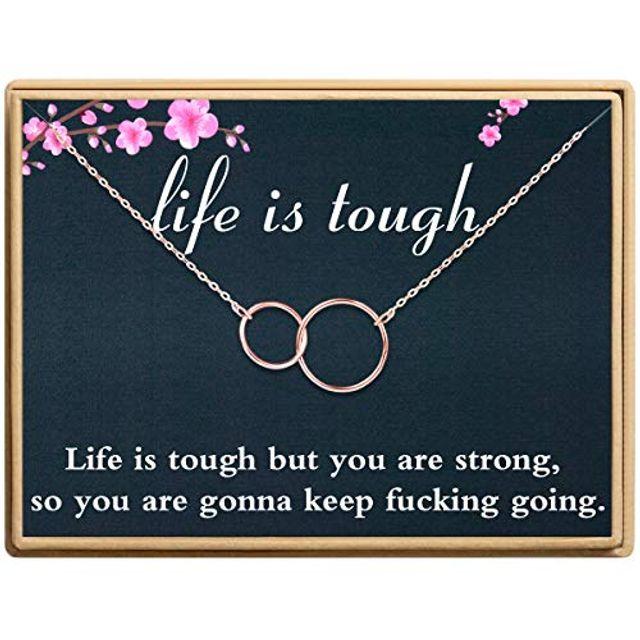 $wpdl$ Sannyra 동정 선물 목걸이 14K 로즈 골드 채워진 2 연 이건사야해 ]_[+ 여성목걸이 패션목걸이 목걸이 @?+_>^1870