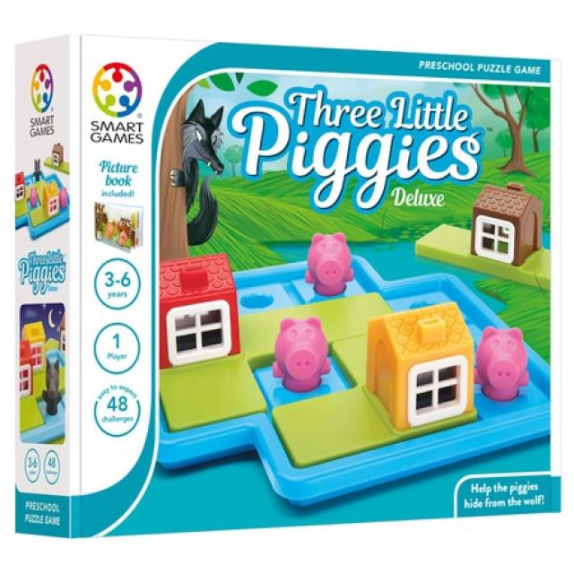 smartgames three little piggies-3 세 이상 48 가지의 도전적인 도전을 특징으로하는 디럭스인지 기술 구, 상세 설명 참조0