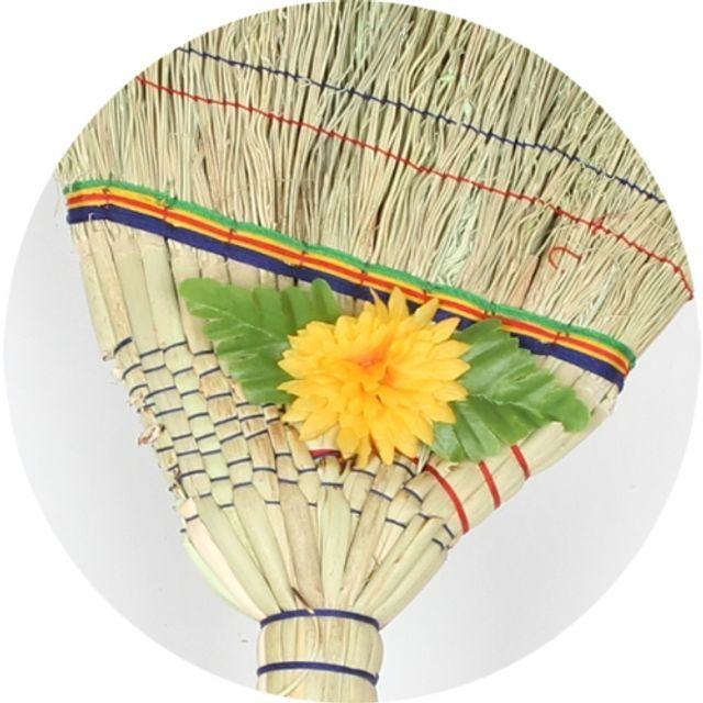 [허니웜스]모가 잘 안빠지는 꽃장목비 70cm 수수빗자루(shopping!!##)1830EA, 허니웜스_ 1