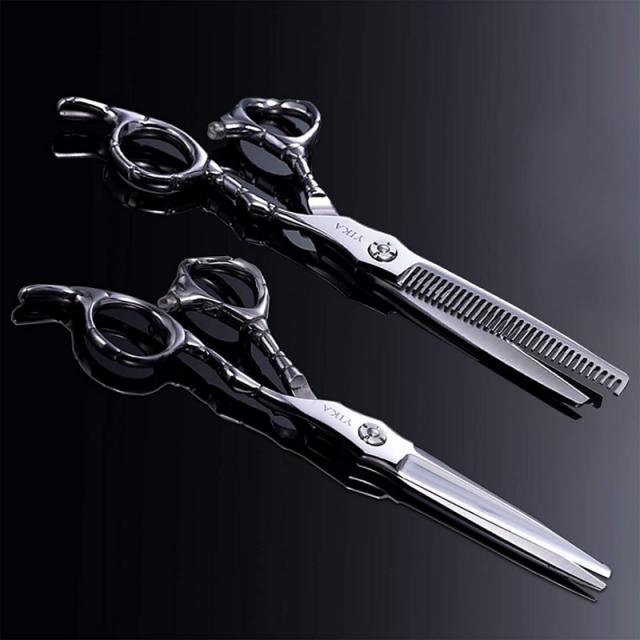 이발소 가위 YIKA 헤어 가위 - 가는 치아 모발 세트 진실로 샤프 일본 스테인리스 스틸 6.7인치: 집 개선, 1, 단일옵션