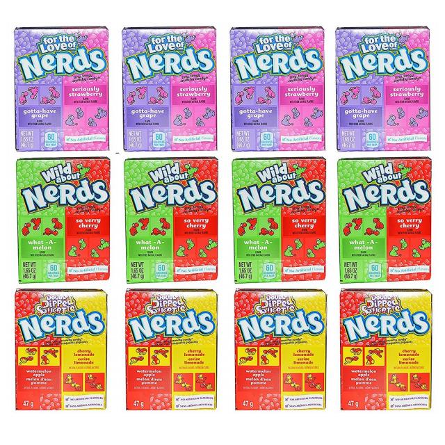 Nerds 너즈 Variety Pack 사랑방캔디 너즈캔디 버라이어티 팩 12개입, 1세트, .g