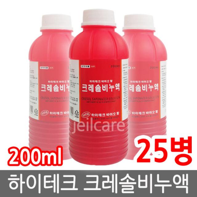 하이테크 바이오 팜 크레졸비누액 200ml 살균제/소독제, 25개