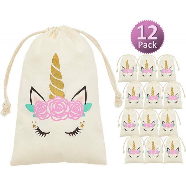 내 GrecaUnicorn파티 가방 보급품-12개 파티에서 선물 선물 사탕 등을 포장해 주세요-여자 생일 파티를
