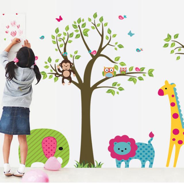 젤리펀트 우리집 방 꾸미기 포인트 스티커 오색빛깔동물원