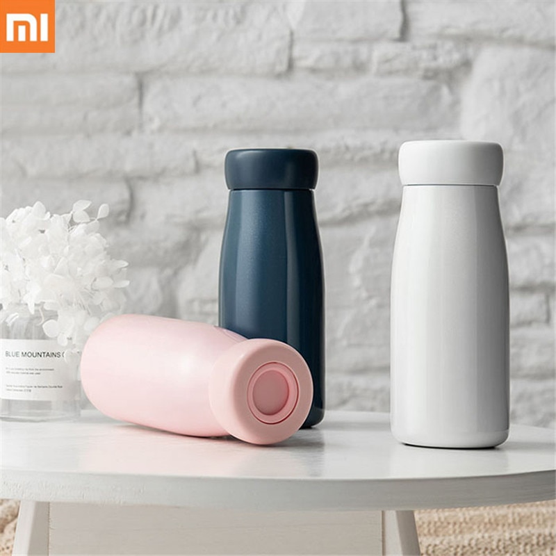 원래 xiaomi funhome 진공 병 316 스테인레스 스틸 플라스크 주전자 leakproof 병 컵 여행 낯 짝 xiaomi youpin에서, Milk White