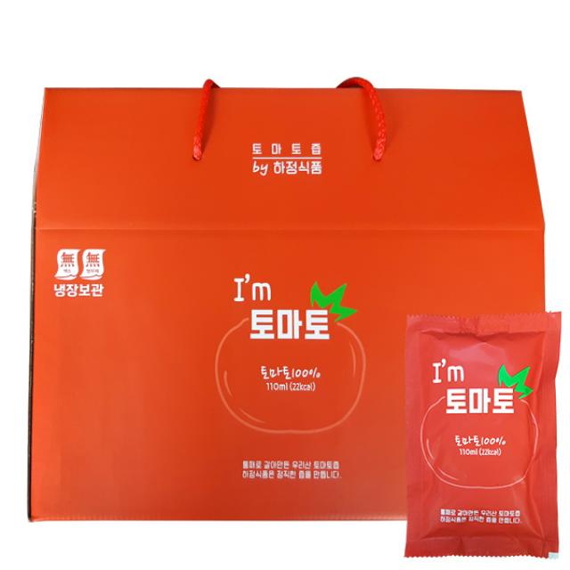 빛고을장터 통째 갈아만든 토마토즙 110ml 30포 50포 하정식품, 1box, 1.국내산 토마토즙 110ml x 30포