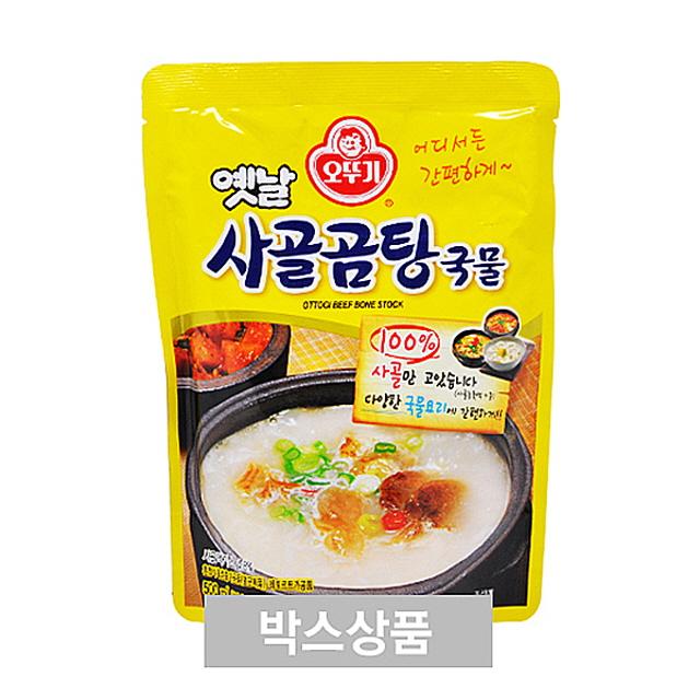 오뚜기 옛날 사골곰탕 국물 500ml 2인분 X 18EA 간편국/미역국/육개장/즉석식품/볶음밥/국밥/컵밥/해장국/내장탕/즉석탕, 단일 수량