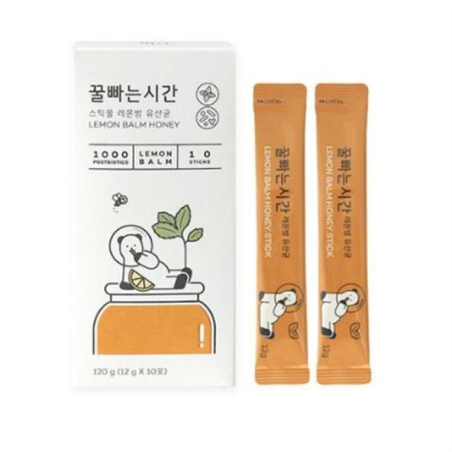 시속삼십킬로미터 꿀빠는시간 스틱꿀 레몬밤 유산균 박스, 12g, 200개