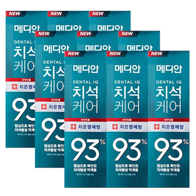 [무료배송]메디안 치석케어 치은염예방 잇몸 치약(120gx3입), 3세트