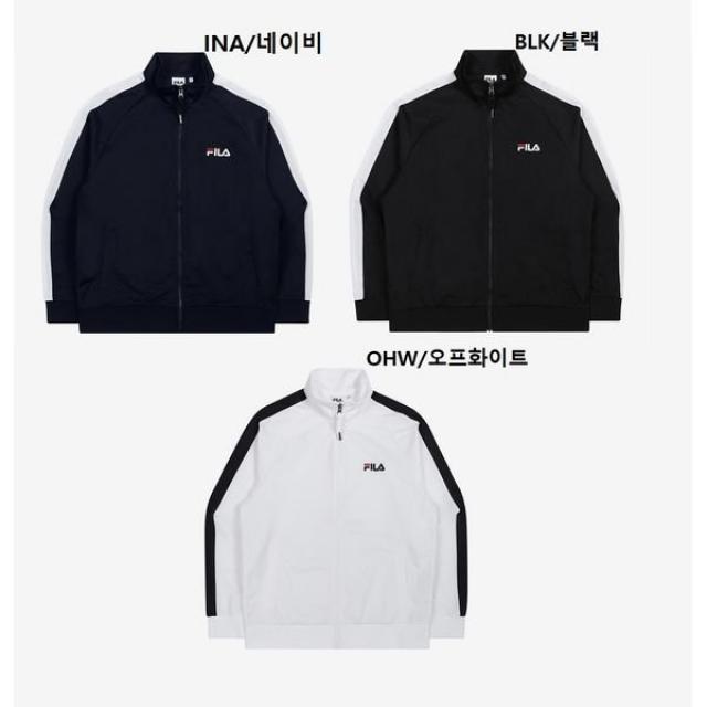 [갤러리아] 휠라(FILA)FILA [남 여공용] *NEW*FILA 헤리티지 화이트 배색 트랙탑 - FS2FTC1107X