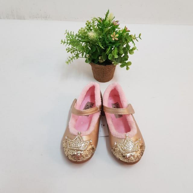 탈렌트키즈 =겨울이월~!!=티아라장식이예쁜 따뜻한 왕관반짝이털구두