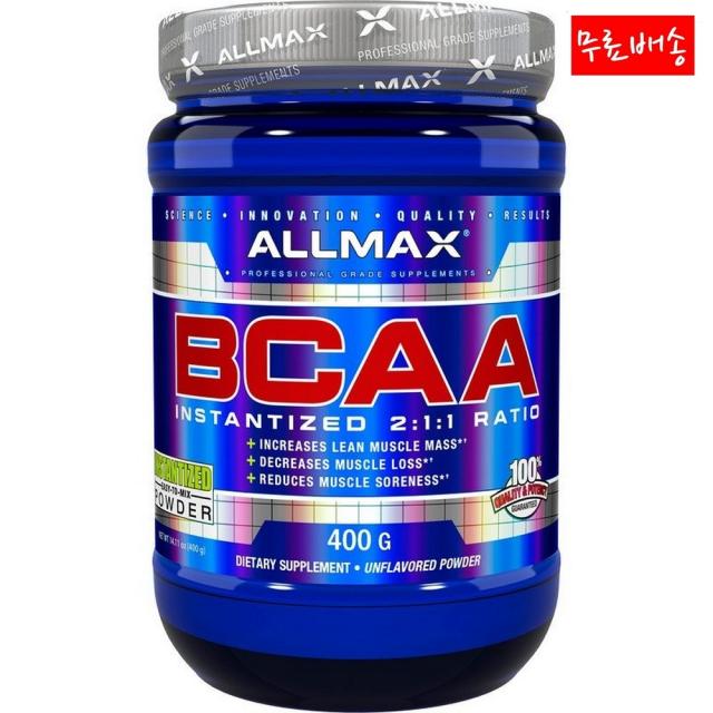 ALLMAX Nutrition 100% 순수 미분화된 BCAA 일본 등급 분지사슬아미노산 글루텐 프리 80회분 400g, 수량