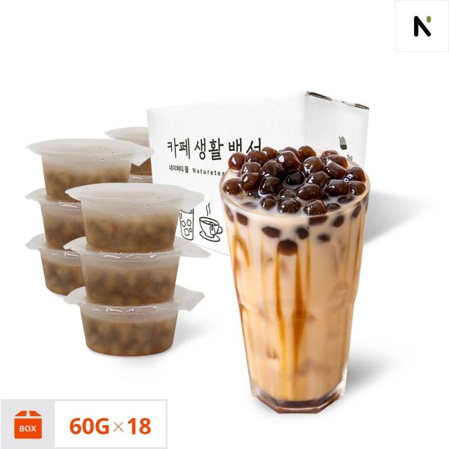 네이쳐티 즉석 타피오카 블랙 펄 (컵타입) 60g x 18개입, 단품