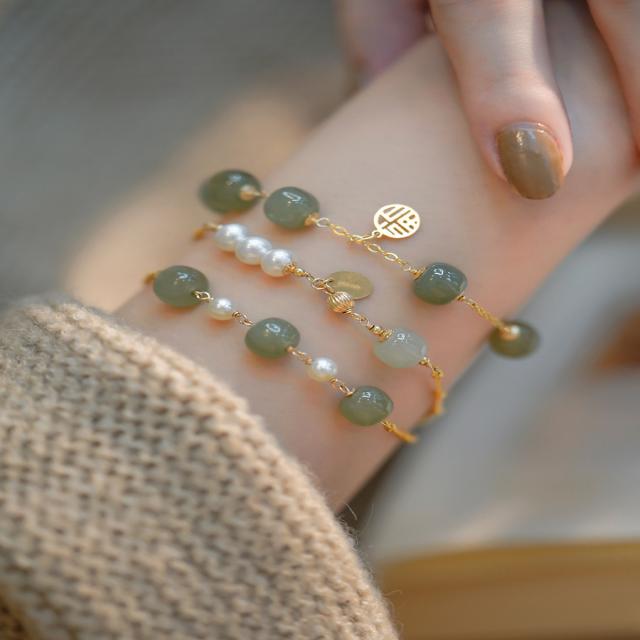 연화전옥복표 천연진주 절친 14K백 김호운 팔찌 가능조절하다.