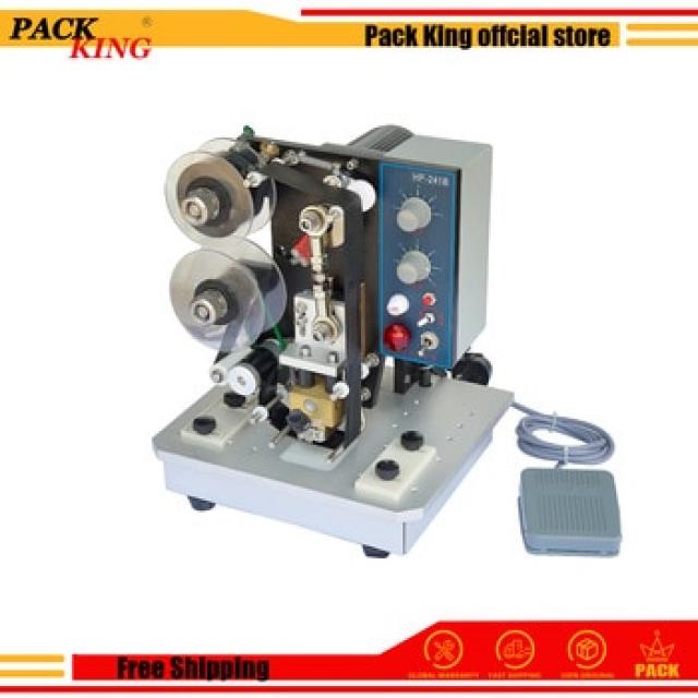 [해외] 만기일 인쇄기 배치 부호 리본 인쇄 기계 열 리본 비닐 봉투 서류상 판지 편지 각인 HP241B, 미국 플러그 110V