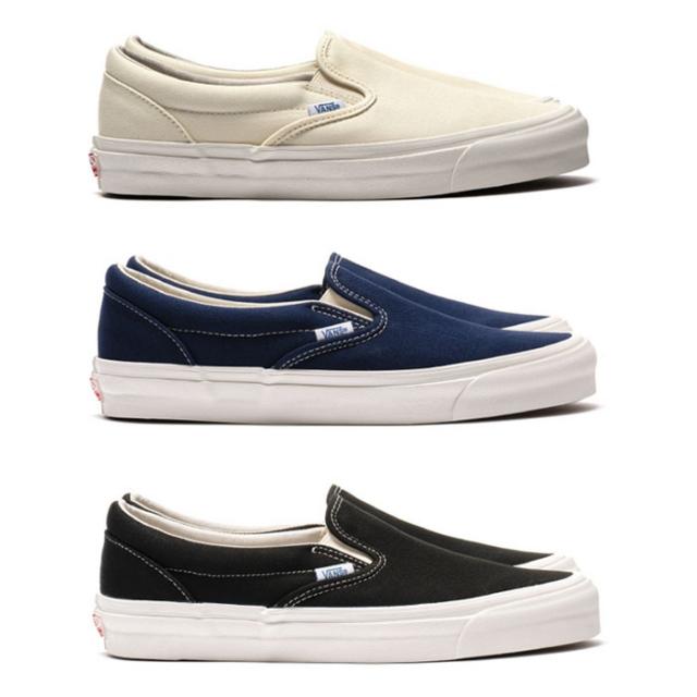 반스 볼트 클래식 슬립온 블랙 화이트 네이비 VN000UDF F9L 3SY 0RD Vans Vault OG Classic Slip-On