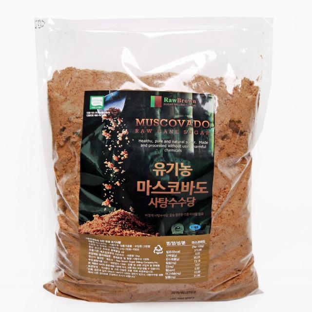 만기농장 비정제설탕 유기농 마스코바도 사탕수수당, 3kg, 1팩