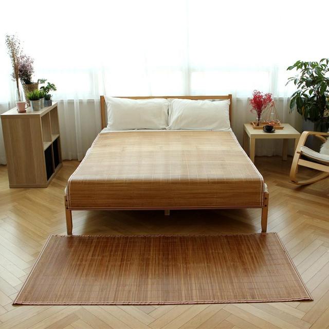 W66F808T 대나무 돗자리 7.5mm탄화 편백자리 작은 침 왕골자리 여름러그 150x190cm 오크자리 시원한자리 대자리 나무자리 jd-01943 대자리