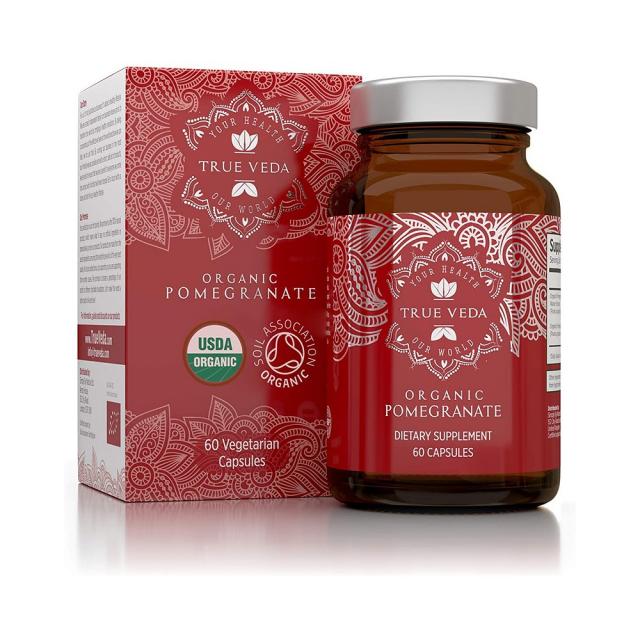 True Veda Pomegranate Extract 비건 석류 추출 60캡슐, 1개, 기본