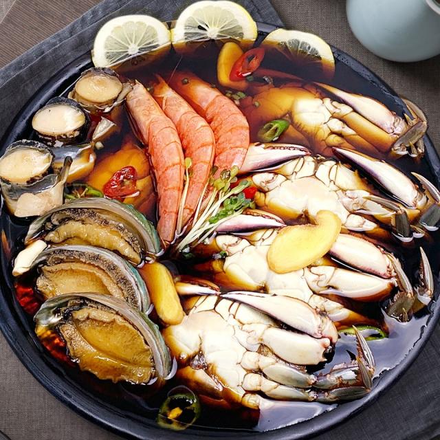  모든반찬 간장게장 모든장 암꽃게장 5마리+완도전복장+소라장+새우장 2.3kg 1개