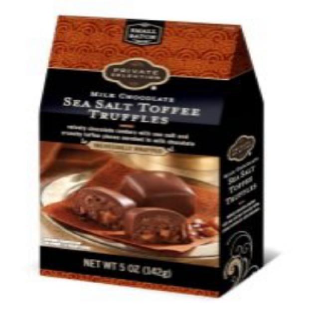 Private Selection Milk Chocolate Sea Salt Toffee Truffle 5oz pack of 1 비공개 선택 밀크 초콜릿시 소금 토피 트러플 141