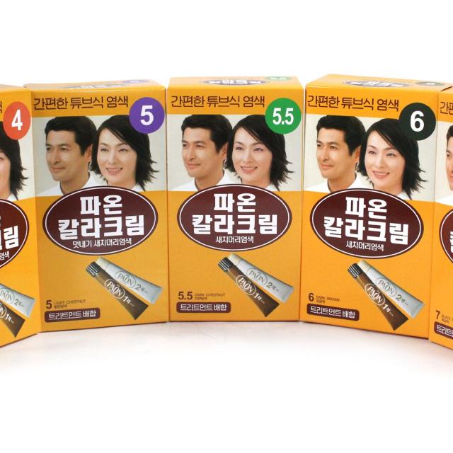 동성 동성제약 파온칼라크림 X 1통 염색약 새치머리 멋내기염색약, 1개, 파온 칼라크림6호(암갈색)