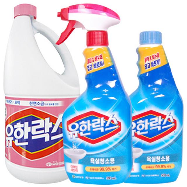 유한락스 후로랄 2L+욕실세정제 500+500ml, 1세트