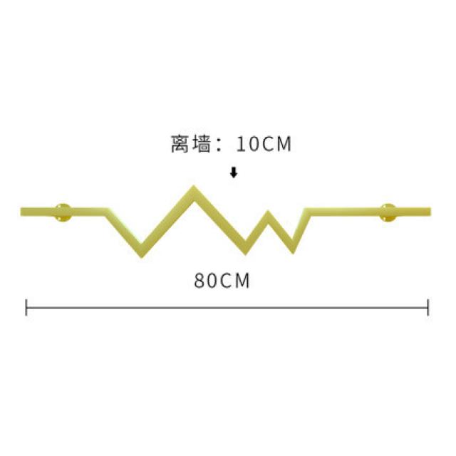모자걸이 스틸아트 옷가게 벽면위 똑바로걸기 복가게 남성여성복 가로봉 진열대 전시대, T16-썬더 80직사각형 골드색, 기본