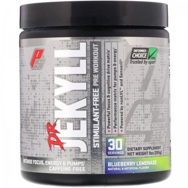 프로섭스 ProSupps Dr Jekyll 각성제 무함유 운동 전 보충제 블루베리 레몬에이드 255g(7.9oz), 단일상품, 단일상품