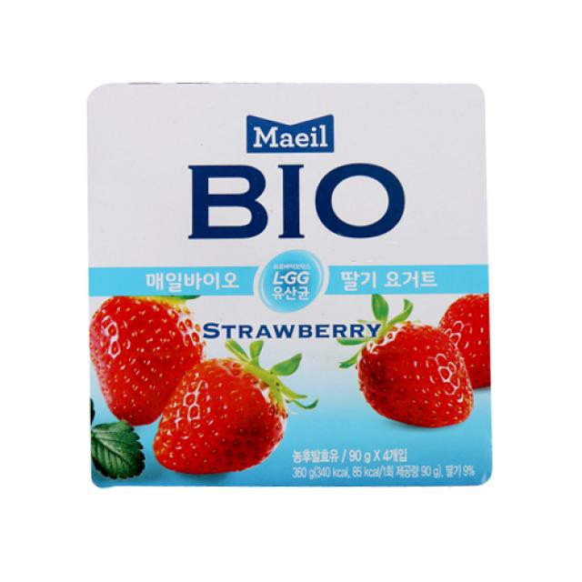 [메가마트] 매일 바이오 딸기 요거트 85g*4개(1+1)행사, 단품