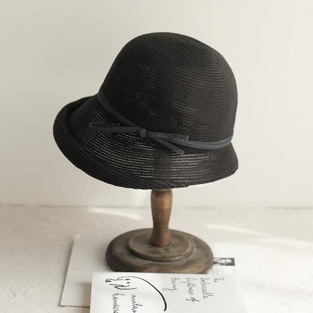 BAROBARO 여성용 여름 왕골 밀짚모자 플로피햇 버킷햇 인계곡우풀캡 여자 챙 래쉬가드 리본 썬캡 한국판 패션