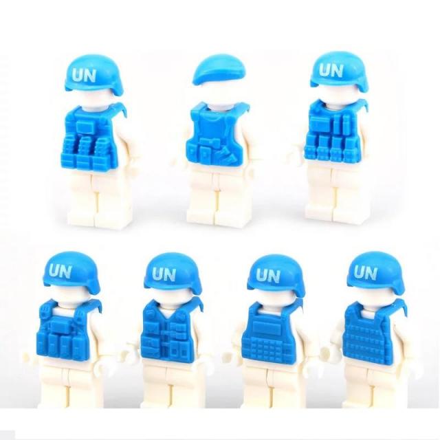 레고호환 밀리터리 전쟁레고 1차세계대전 시리즈 리피, 제품11)UN 병사 복장 방어세트 7set