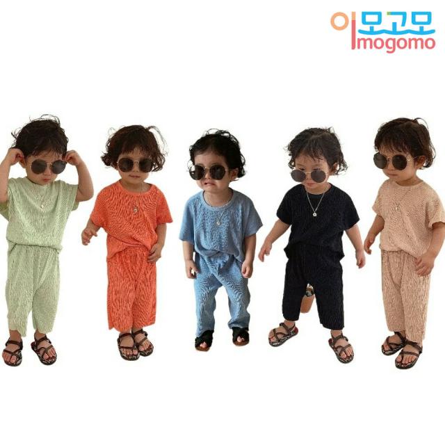 이모고모 JY 플리츠세트 (반팔티+긴바지 set)