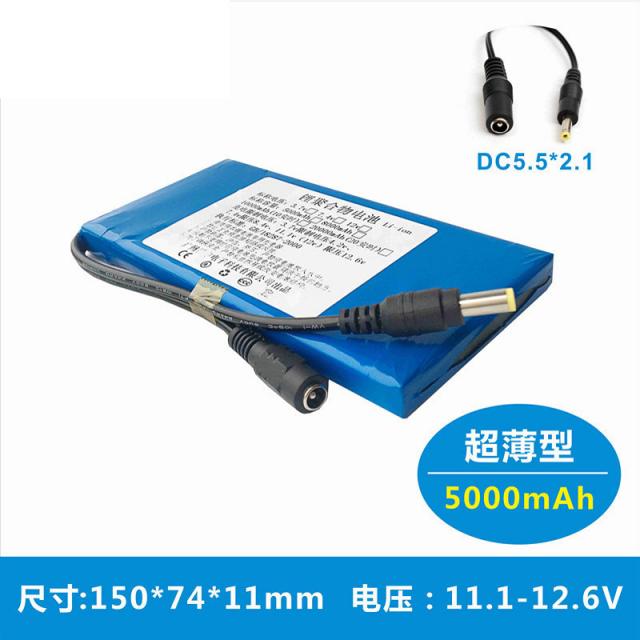 LED 조명 12V 리튬건전지 초슬림 대용량 폴리머 배터리셀 126 엎드리다 5000MAH 야외 통용 Y 3760791200, 12V -10000mAh _충전기 2