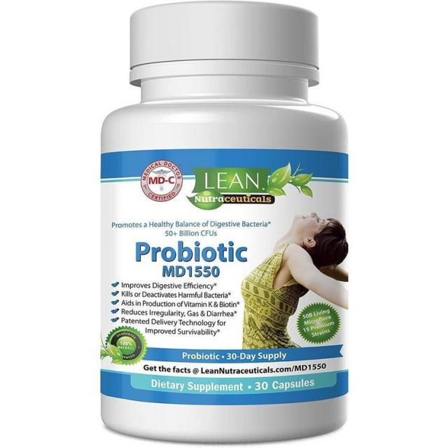 미국직구 LEAN Nutraceuticals 500 억 CFU 프로바이오틱스 및 프리 바이오 틱스 성인 15 멀티 스트레인 선반 안정적이고 만료 될 때까지 강력합니다. MD 인증, 1set, 상세참조