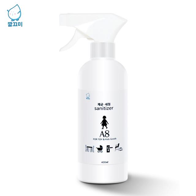 a8 어린이용품 세정제 일반 표면 물체 살균 소독 뿌리는 A8 100ml 살균제, 1개, 400ml