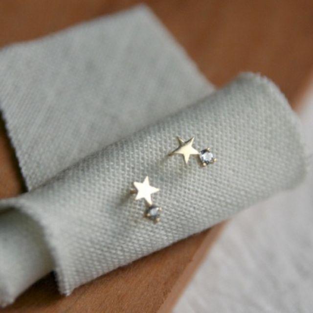 [천삼백케이] [녹다] 10K gold starlight earring