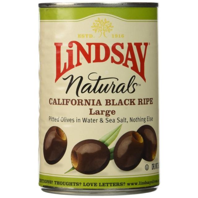 린지 내추럴 캘리포니아 블랙 라지 올리브 170g 8개 / Lindsay California Black Ripe Large Olives