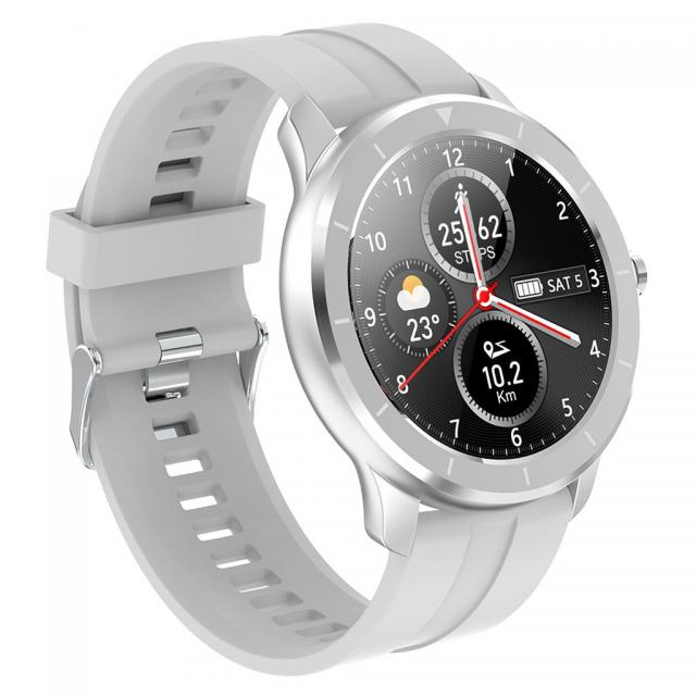 QDY Bluetooth 똑똑한 팔찌 작풍 심박수 감시자 시계 보수계 추적자, 은, T62