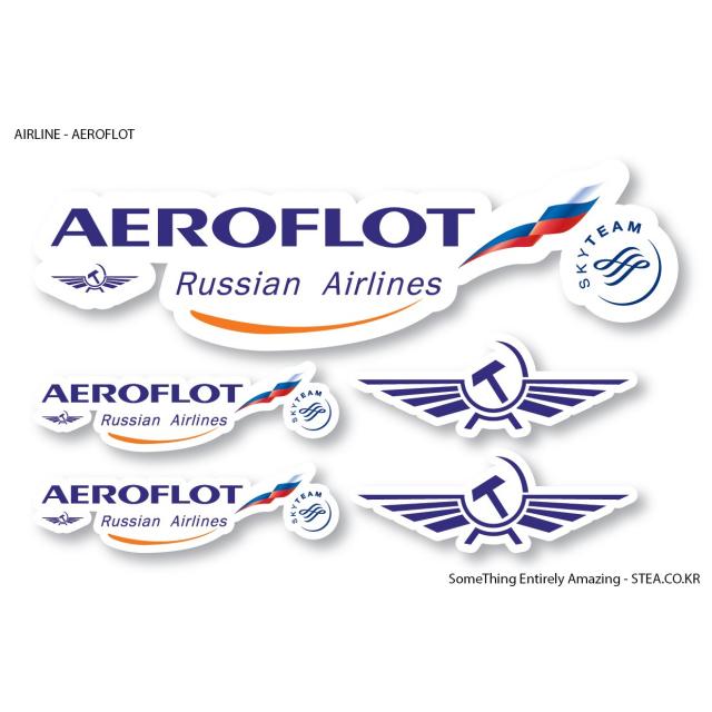 STEA 세계 항공사 로고 스티커SET 스티커, 20 AEROFLOT