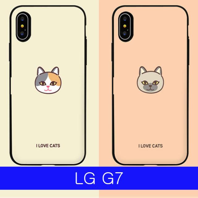 LG G7 냥이얼굴 cz카드범퍼 G710 케이스 LGG710케이스 엘지G7케이스 LGG7케이스 G7케이스 엘지G710케이스