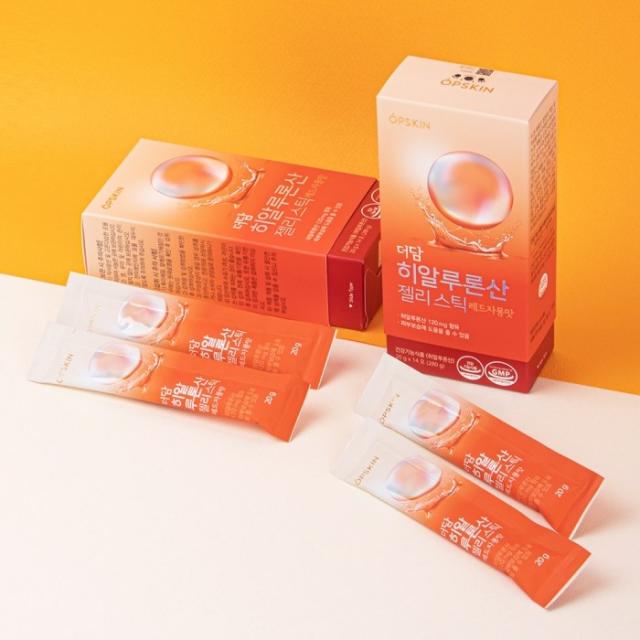 옵스킨 더담 히알루론산 120mg 콜라겐 3500mg 자몽맛 젤리 스틱 건강기능식품 1box, 2BOX