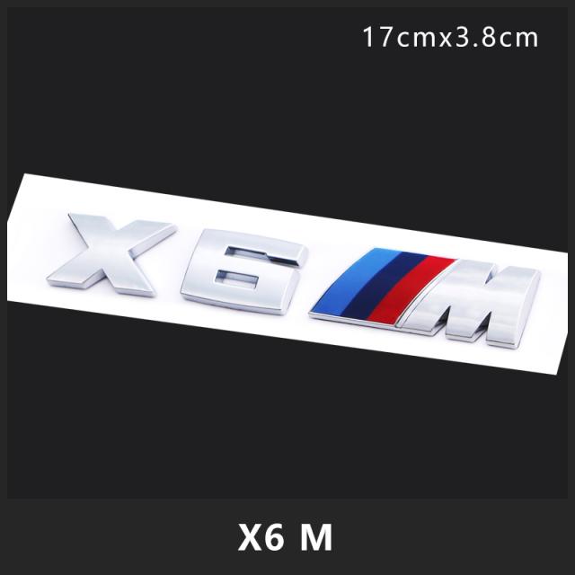 도매팡 탈것스티커 BMW M표신 1계3계5계M5M6M3 자동차흠집 X1X3X5X6M 측표 뒤 엠블럼, 엠블럼 X6M 하나