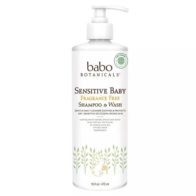 바보보타니컬스 센서티브 베이비 샴푸 And 워시 프레그런스 프리 1개 473ml