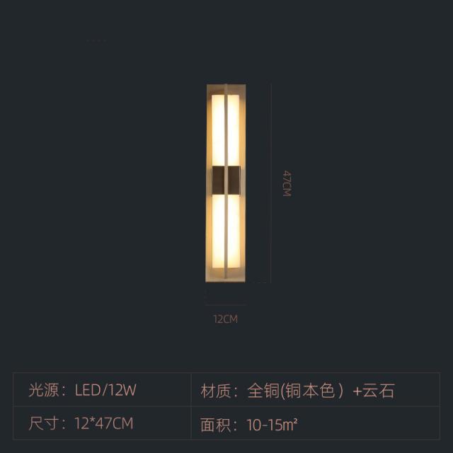 아름다운 고급스러운 벽램프 벽등 전동현대운석거실통로 배경벽 계단참장식 벽등침-22574, 05.벽등본색(길이470X폭120X